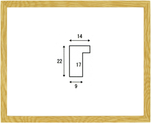 水彩用額縁 木製フレーム オーク14 サイズＦ8号