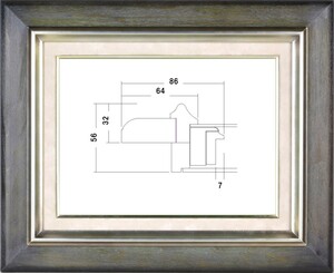 額縁　油絵/油彩額縁 木製フレーム アクリル仕様 7751 サイズ F10号 ウッドシルバー シルバー
