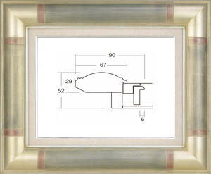 額縁　油絵/油彩額縁 軽量タイプ UVカットアクリル 7759 サイズ F30号 シルバー