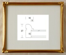 デッサン用額縁 木製フレーム 珠クレタ 八ッ切サイズ_画像3