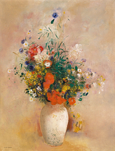 絵画 額縁付き 複製名画 世界の名画シリーズ オディロン・ルドン 「 花瓶の花 」 サイズ 3号_画像2