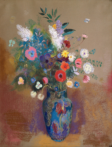 Art hand Auction Gemälde Reproduktion Meisterwerk Leinwand Art World Masterpiece Series Odilon Redon Blumen in einer Vase Größe 25, Gehäuse, Innere, Andere