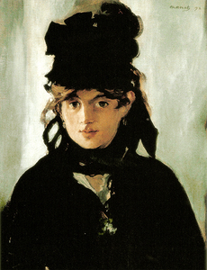 絵画 複製名画 キャンバスアート 世界の名画シリーズ エドゥアール・マネ 「黒い帽子を被ったベルト・モリゾ」 サイズ 15号