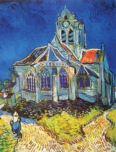絵画 複製名画 キャンバスアート 世界の名画シリーズ ヴィンセント・ヴァン・ゴッホ 「 オーベルの教会 」 サイズ 15号