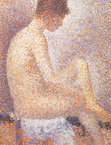 絵画 複製名画 キャンバスアート 世界の名画シリーズ ジョルジュ・スーラ 「側面に向かってポーズ」 サイズ 10号