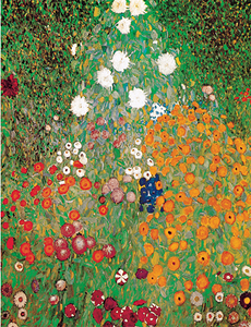 絵画 複製名画 キャンバスアート 世界の名画シリーズ グスタフ・クリムト 「 花のある庭園 」 サイズ 20号