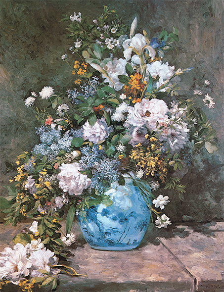 Gemälde Reproduktion Meisterwerk Leinwand Art World Meisterwerk Serie Pierre-Auguste Renoir Frühlingsblumen Größe 15, Gehäuse, Innere, Andere