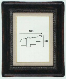 油絵/油彩額縁 木製フレーム 手作り ハンドメイド 6301 サイズ F60号 黒クラック ブラック