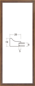 横長の額縁 樹脂製 軽量手ぬぐい額 8155 サイズ 約890X340mm ブラウン