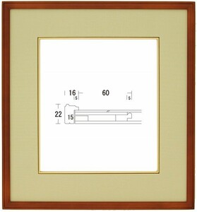 色紙額縁 木製フレーム S-1000 色紙F8号(絵寸455X380mm)
