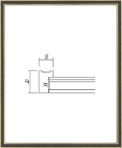 正方形の額縁 木製フレーム 7910 250角 （ 25角 ）サイズ ブラック_画像1