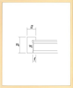 デッサン用額縁 木製フレーム UVカットアクリル付 9102 大衣サイズ 乳白