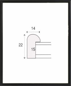 デッサン用額縁 木製フレーム 6700 半切サイズ ブラック