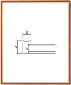 デッサン用額縁 木製フレーム 7910 四ッ切 れんが