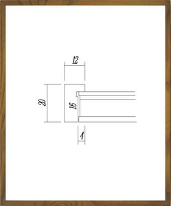 デッサン用額縁 木製フレーム UVカットアクリル付 9102 太子サイズ 茶( ブラウン )