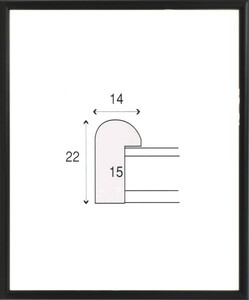 デッサン用額縁 木製フレーム UVカットアクリル付 6700 半切サイズ ブラック