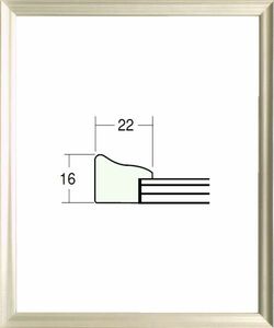 デッサン用 額縁 木製 5652 四ッ切サイズ シルバー