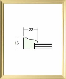 デッサン用 額縁 木製 5652 八ッ切サイズ ゴールド