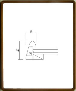 横長の額縁 木製フレーム 9795 サイズ 500X250mm ブラウン