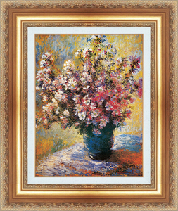 絵画 額縁付き 複製名画 世界の名画シリーズ クロード・モネ 「花瓶の花（モネ）」 サイズ 6号