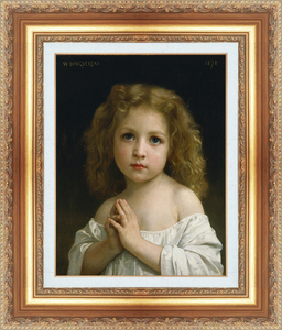 絵画 額縁付き 複製名画 世界の名画シリーズ ウィリアム・アドルフ・ブグロー 「 Little Girl 」 サイズ 20号