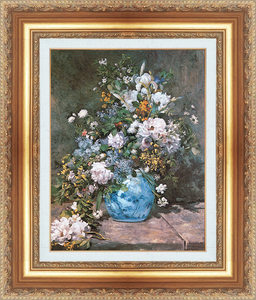 Art hand Auction Cuadro con marco Reproducción de cuadros famosos de la mundialmente famosa serie de pinturas Pierre-Auguste Renoir Flores de primavera Tamaño 15, Alojamiento, interior, otros