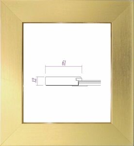 色紙額縁 木製フレーム 4860 (8X9寸) ゴールド