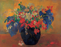 絵画 額縁付き 複製名画 世界の名画シリーズ ポール・ゴーギャン 「花瓶の花 」 サイズ 3号_画像2