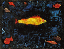 絵画 額縁付き 複製名画 世界の名画シリーズ パウルクレー 「黄金の魚」 サイズ 3号_画像2