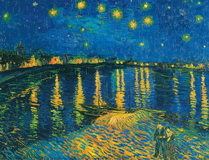 絵画 複製名画 キャンバスアート 世界の名画シリーズ ヴィンセント・ヴァン・ゴッホ 「 ローヌ川のの星月夜 」 サイズ 20号