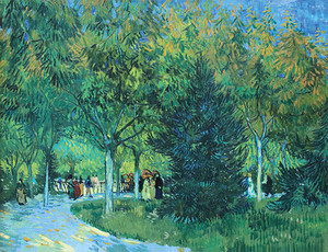 絵画 複製名画 キャンバスアート 世界の名画シリーズ ヴィンセント・ヴァン・ゴッホ 「 アルルの公園の道 」 サイズ 10号