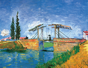 絵画 複製名画 キャンバスアート 世界の名画シリーズ ヴィンセント・ヴァン・ゴッホ 「 ラングレーの橋 」 サイズ 10号