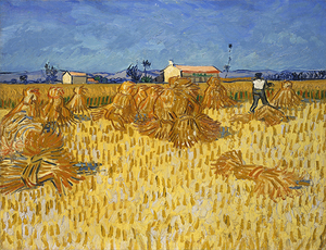 絵画 複製名画 キャンバスアート 世界の名画シリーズ ヴィンセント・ヴァン・ゴッホ 「 プロヴァンスの収穫 」 サイズ 6号