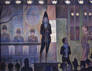 絵画 複製名画 キャンバスアート 世界の名画シリーズ ジョルジュ・スーラ 「 サーカスの客寄せ 」 サイズ 25号