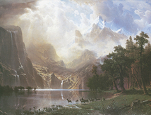 絵画 複製名画 キャンバスアート 世界の名画シリーズ ビアシュタット 「シエラネバダ山脈の風景」 サイズ 15号_画像1