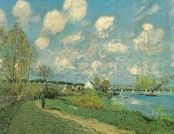 Gemälde Reproduktion auf Leinwand Art World Masterpiece Series Sisley Summer at Bougival Größe 6, Gehäuse, Innere, Andere