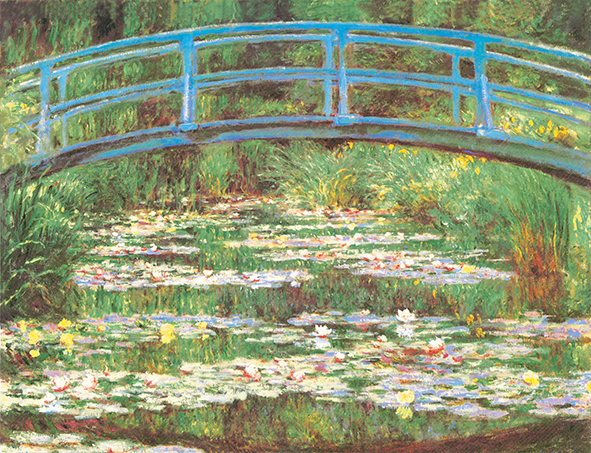 绘画复制杰作画布艺术世界杰作系列克劳德·莫奈睡莲(吉维尼的日本桥)尺寸 25, 住宅, 内部的, 其他的