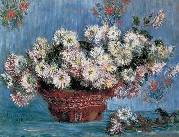 Painting Reproduction Masterpiece Canvas Art World Masterpiece Series Claude Monet Chrysanthemum Flowers Size 6, Housing, interior, others