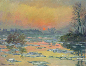 Art hand Auction Painting Reproduction Masterpiece Canvas Art World Masterpiece Series Claude Monet Sunset on the Seine Size 15, residence, interior, others