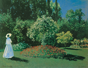 絵画 複製名画 キャンバスアート 世界の名画シリーズ クロード・モネ 「庭の女」 サイズ 25号