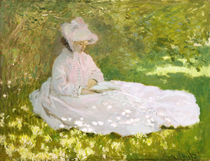 Art hand Auction Reproduction de peinture, chef-d'œuvre sur toile, série de chefs-d'œuvre du monde, Claude Monet, printemps, taille 10, Logement, intérieur, autres