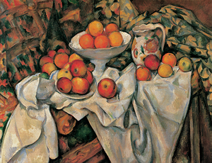 絵画 複製名画 キャンバスアート 世界の名画シリーズ ポール・セザンヌ 「 リンゴとオレンジのある静物 」 サイズ 10号