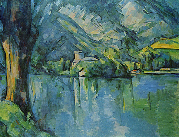 Painting Reproduction Canvas Art World Masterpiece Series Paul Cezanne Lake Annecy Size 15, Housing, interior, others