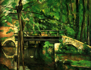 絵画 複製名画 キャンバスアート 世界の名画シリーズ ポール・セザンヌ 「 マンシーの橋 」 サイズ 20号