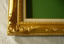 油絵/油彩額縁 木製フレーム 成型フレーム アクリル付 7840 サイズ P10号 ゴールド 金_画像3