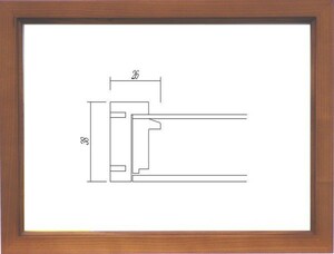 油絵用 額縁　アートフレーム 9978 サイズ F8号 ライトブラウン