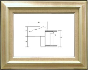 額縁　油絵用 アートフレーム 7716 サイズ P8号 シルバー 銀