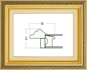額縁　油絵/油彩額縁 樹脂製フレーム 9586 サイズ F4号 ゴールド 金