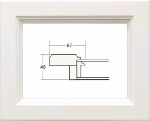 額縁　油絵/油彩額縁 アクリル付 9281 F20号 ホワイト 白