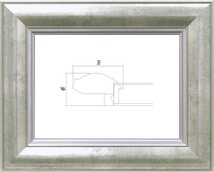 油絵用 額縁 軽量タイプ 樹脂製 3474 UVカットアクリル付 サイズ F15号 シルバー_画像1